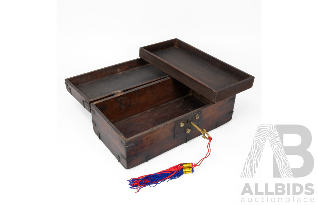 Vintage Hardwood Document Case