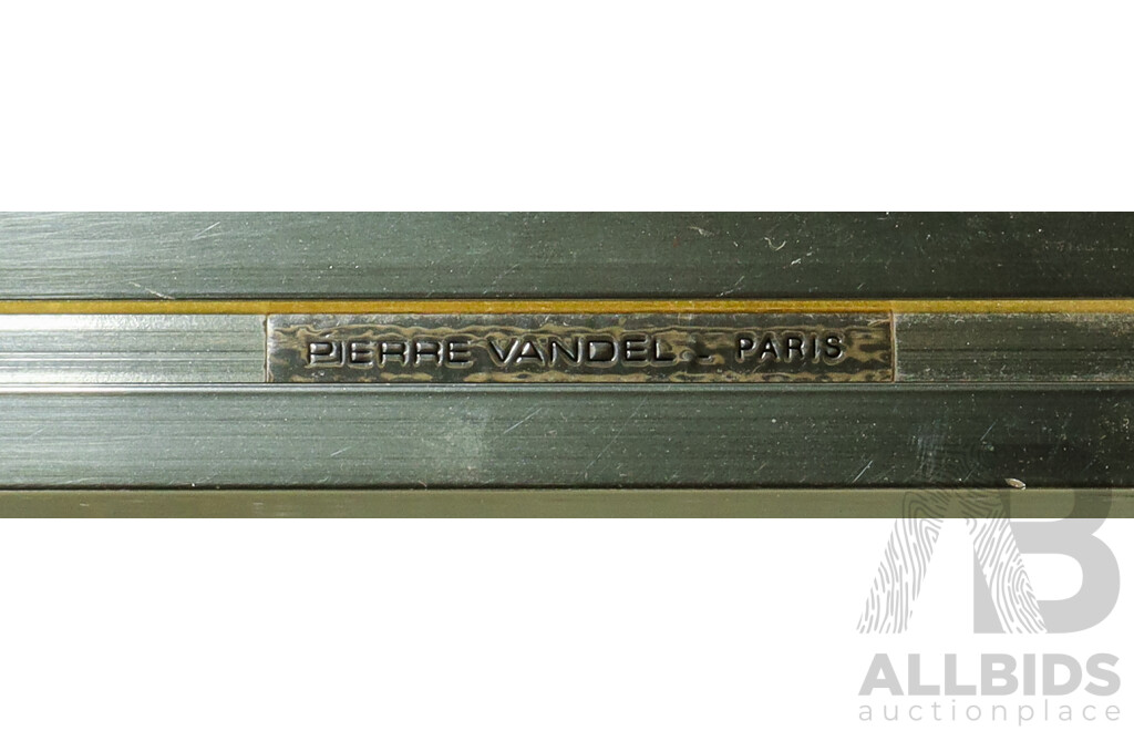 Pierre Vendel Brass and Glass Coffee Table