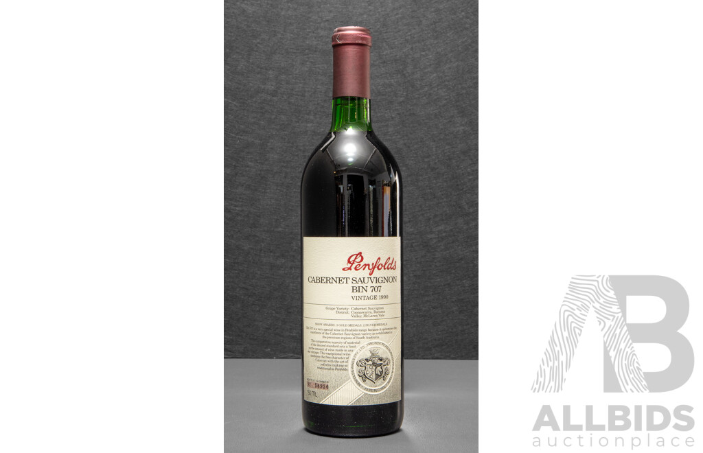 Penfolds Bin 707 Cabernet Sauvignon Vintage 1990