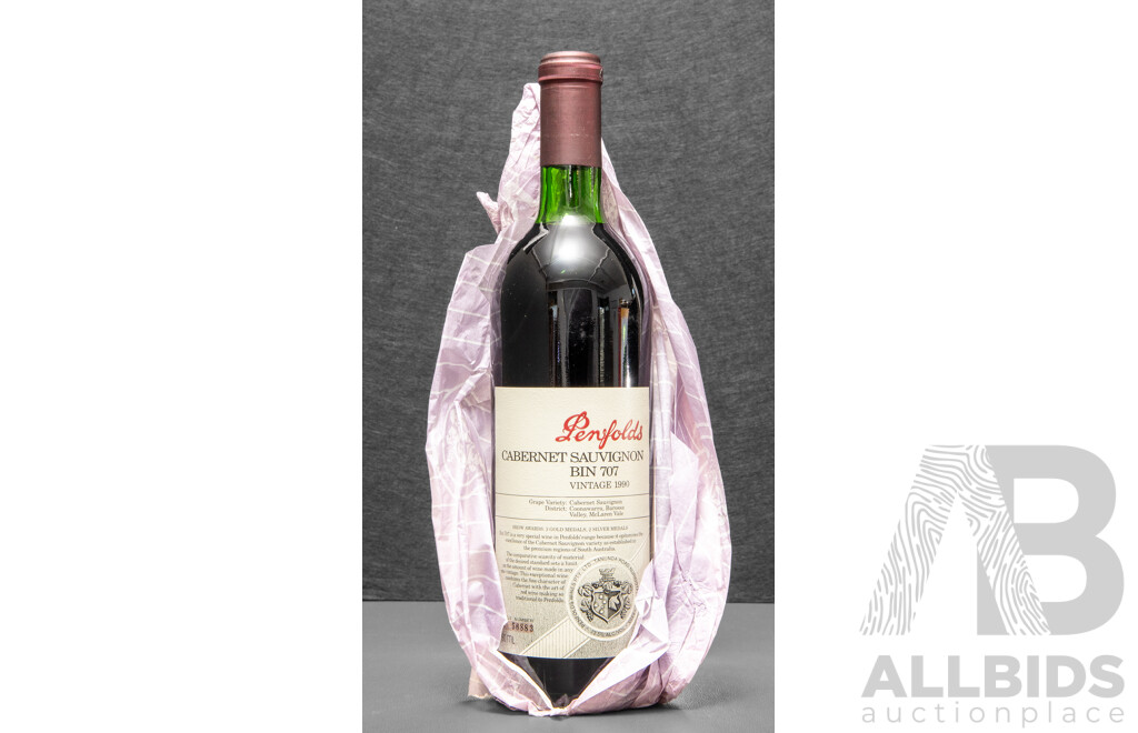 Penfolds Bin 707 Cabernet Sauvignon Vintage 1990
