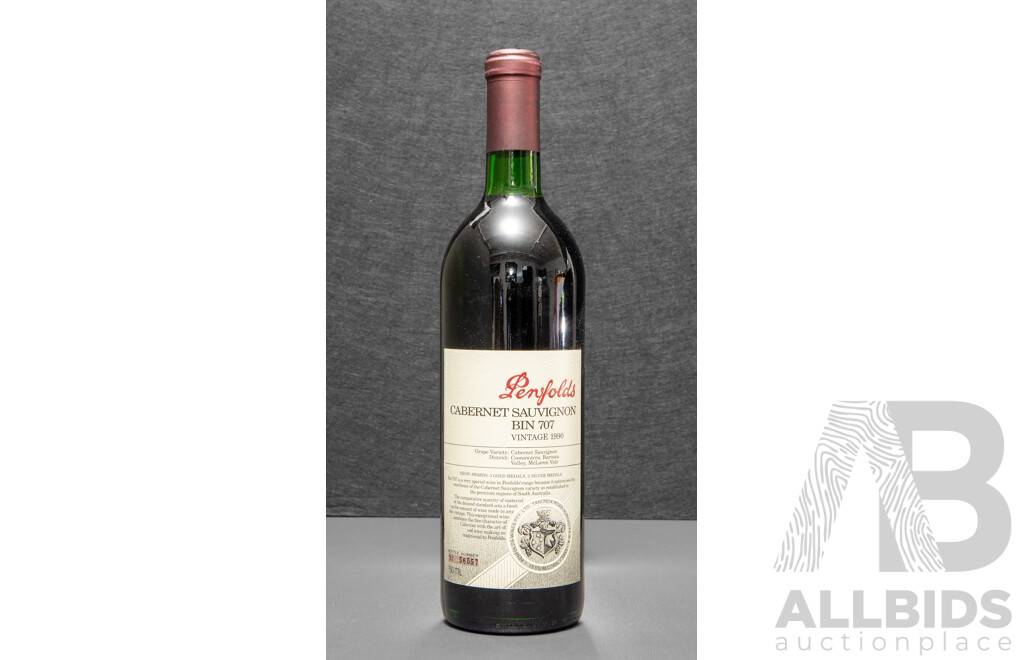 Penfolds Bin 707 Cabernet Sauvignon Vintage 1990