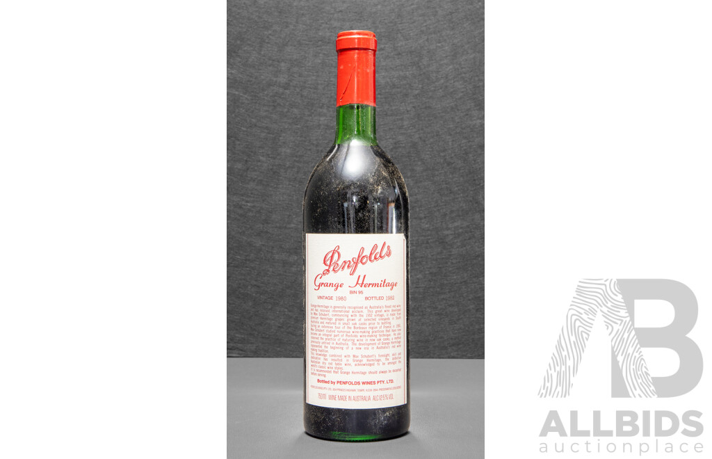 Penfolds Grange Hermitage Bin 95 Vintage 1982