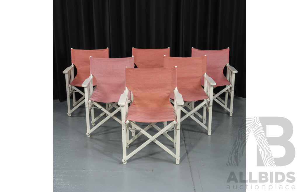 Set of Six Folding Director Chairs