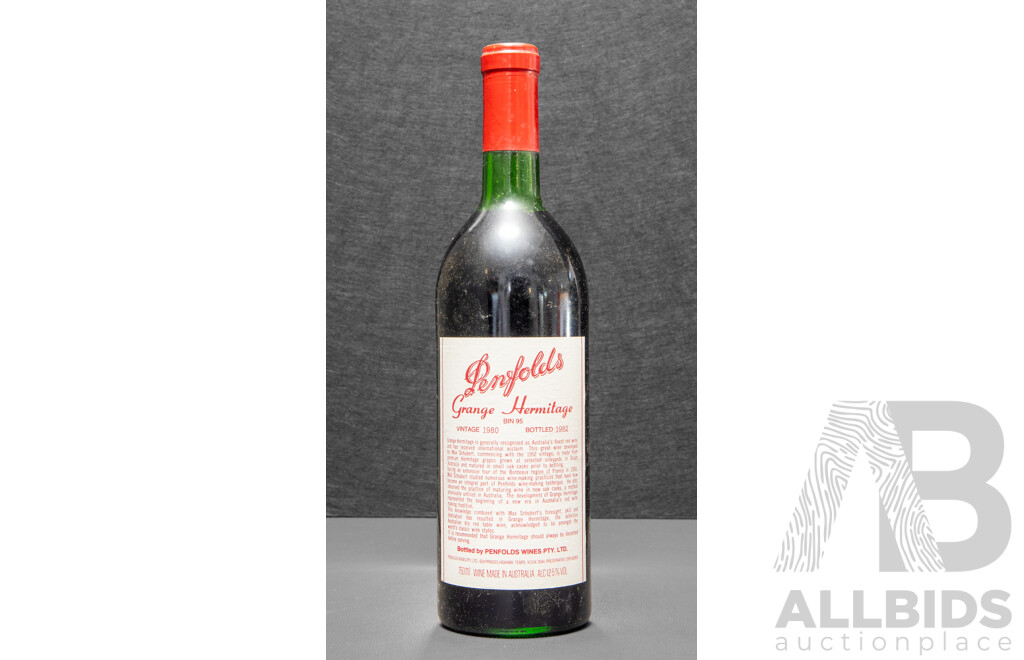 Penfolds Grange Hermitage Bin 95 Vintage 1982