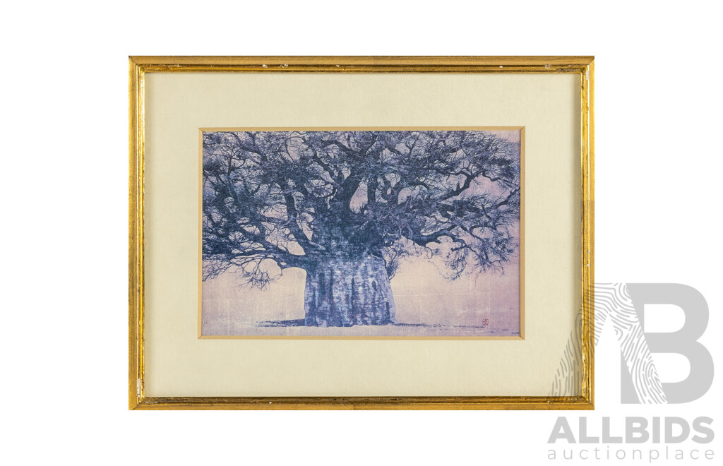 Joichi Hoshi (20th Century, Japanese, 1913-1979), Winter Day(A), Autumn Light, Tree of the Kings & Morning, Four Vintage Prints After Original Wood Blocks, 22H x 27W cm (largest Frame) (4)