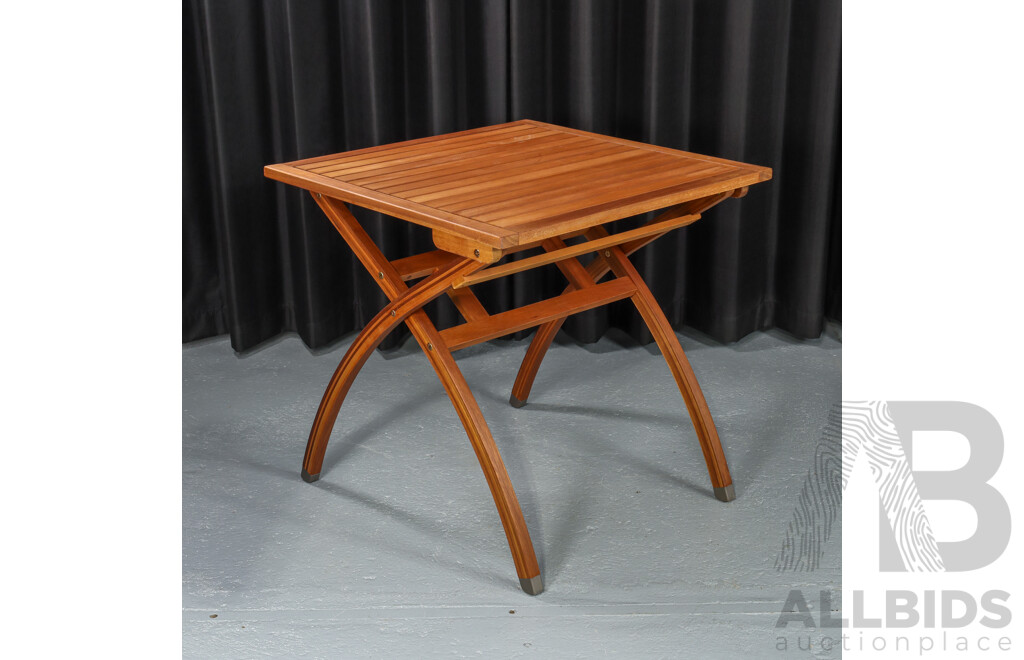 Outdoor Wooden Square Folding Table