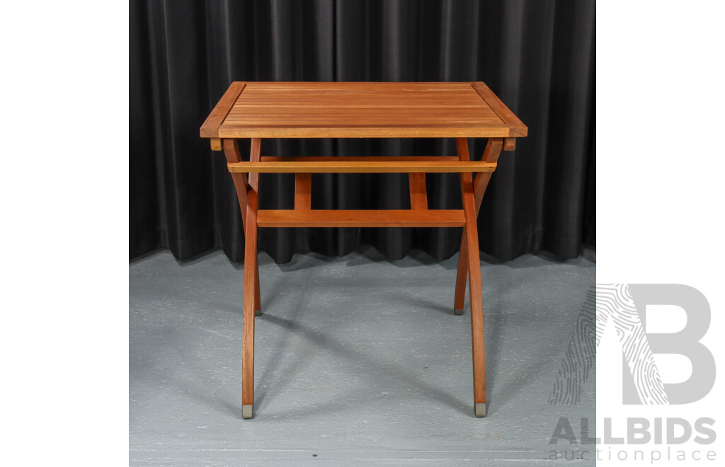 Outdoor Wooden Square Folding Table