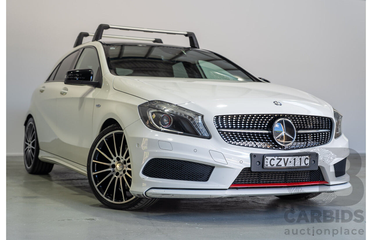 07/2015 Mercedes-Benz A250 Sport 176 MY15 5D Hatchback Calcite White Turbo 2.0L