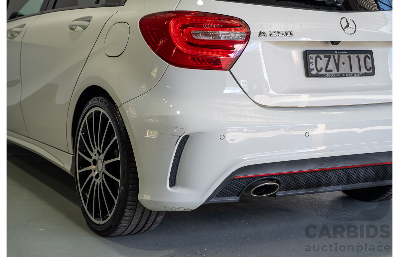 07/2015 Mercedes-Benz A250 Sport 176 MY15 5D Hatchback Calcite White Turbo 2.0L