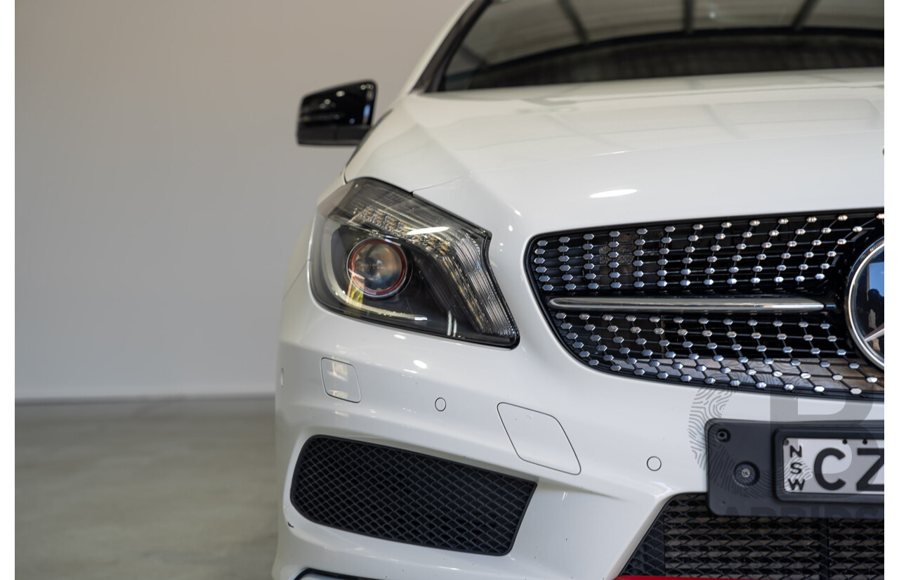 07/2015 Mercedes-Benz A250 Sport 176 MY15 5D Hatchback Calcite White Turbo 2.0L