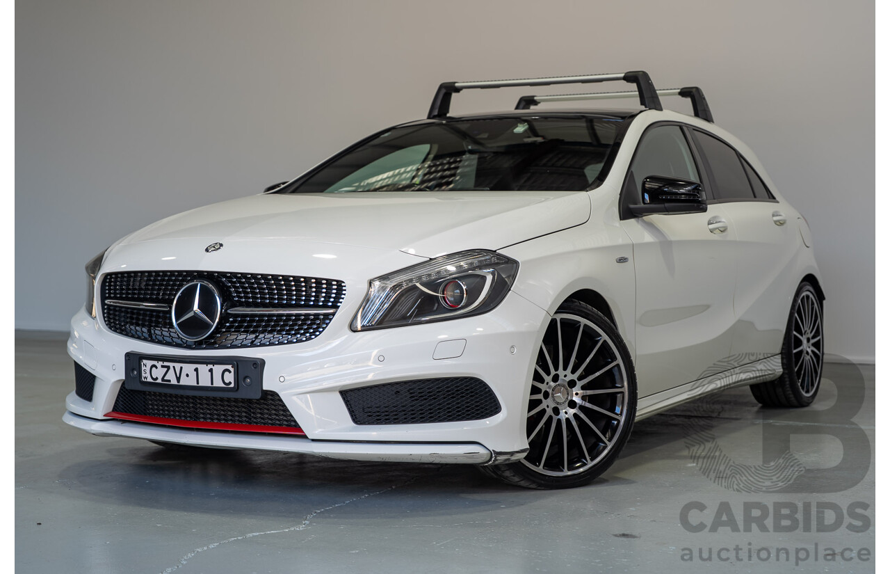 07/2015 Mercedes-Benz A250 Sport 176 MY15 5D Hatchback Calcite White Turbo 2.0L