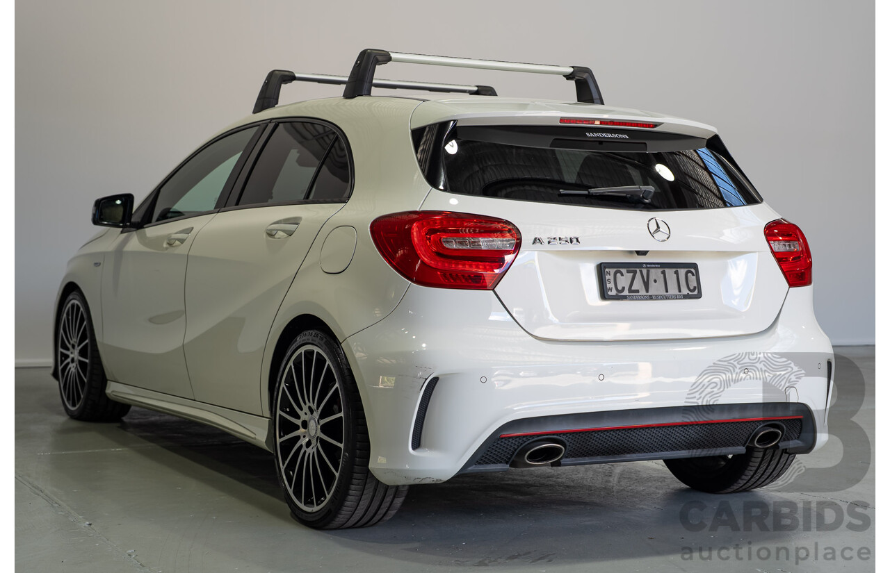 07/2015 Mercedes-Benz A250 Sport 176 MY15 5D Hatchback Calcite White Turbo 2.0L