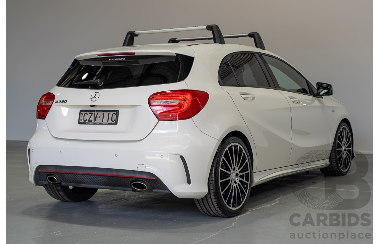 07/2015 Mercedes-Benz A250 Sport 176 MY15 5D Hatchback Calcite White Turbo 2.0L
