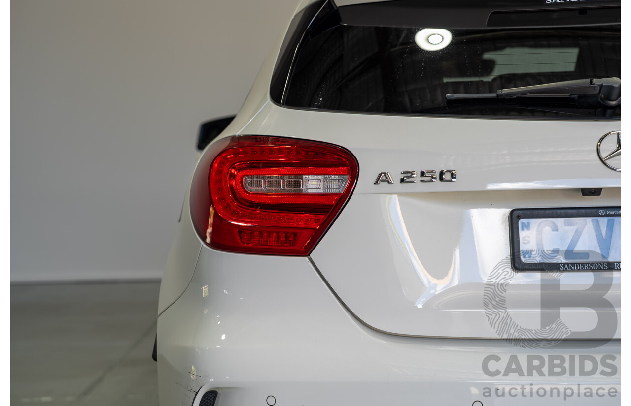 07/2015 Mercedes-Benz A250 Sport 176 MY15 5D Hatchback Calcite White Turbo 2.0L