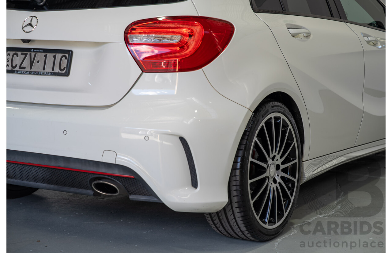 07/2015 Mercedes-Benz A250 Sport 176 MY15 5D Hatchback Calcite White Turbo 2.0L