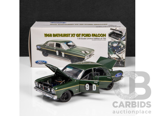 Classic Carlectables 1968 Ford XT Falcon GT Bathurst Dark Green Metallic #9D Gibson / Seton (18086) 1:18 Scale Model Car