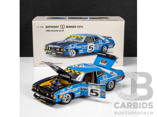 AUTOart 1974 Ford XA GT Hardtop Coupe Bathurst Winner #5 Goss / Bartlett (87412) Signed COA 1:18 Scale Model Car
