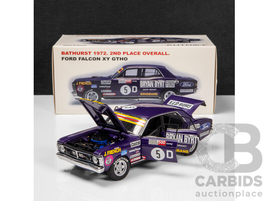 AUTOart 1972 Ford XY Falcon GTHO Sedan Bathurst 2nd Place John French (87210) Signed COA 1:18 Scale Model Car