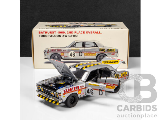 AUTOart 1969 Ford XW Falcon GTHO Sedan Bathurst 2nd Place McPhee / Mulholland (86913) Signed COA 1:18 Scale Model Car