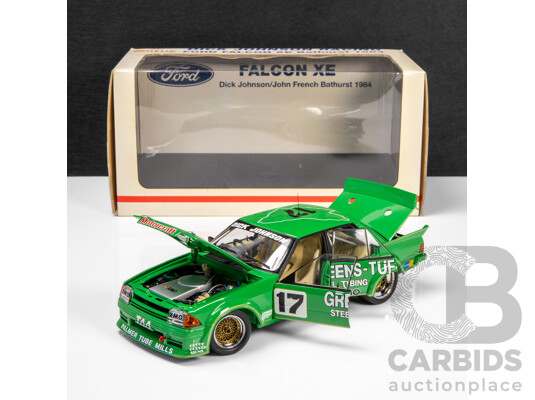 Biante 1984 Ford XE Falcon Bathurst Johnson / French #17 Greens-Tuf (MB008) Signed COA 1:18 Scale Model Car