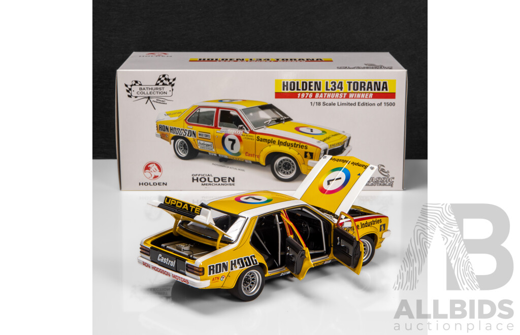 Classic Carlectables 1976 Holden L34 Torana Sedan Bathurst Winner #7 Morris / Fitzpatrick (18308) 1:18 Scale Model Car
