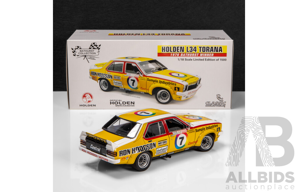 Classic Carlectables 1976 Holden L34 Torana Sedan Bathurst Winner #7 Morris / Fitzpatrick (18308) 1:18 Scale Model Car