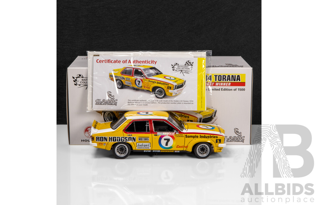 Classic Carlectables 1976 Holden L34 Torana Sedan Bathurst Winner #7 Morris / Fitzpatrick (18308) 1:18 Scale Model Car