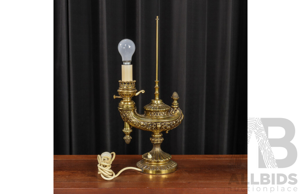 Decorative Ornate Gilded Brass Lamp
