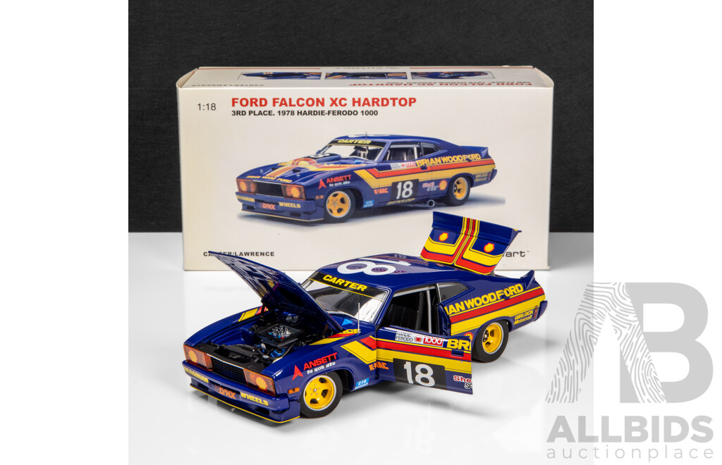 AUTOart 1978 Ford XC Falcon Hardtop Bathurst 1000 3rd Place #18 Carter / Lawrence (87811) Signed COA 1:18 Scale Model Car