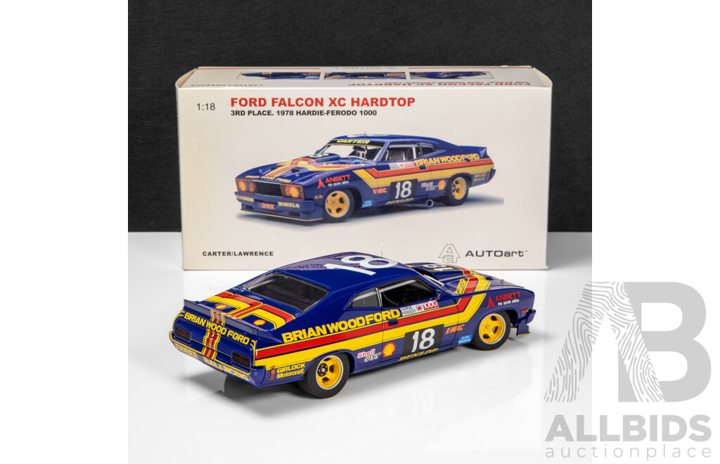 AUTOart 1978 Ford XC Falcon Hardtop Bathurst 1000 3rd Place #18 Carter / Lawrence (87811) Signed COA 1:18 Scale Model Car