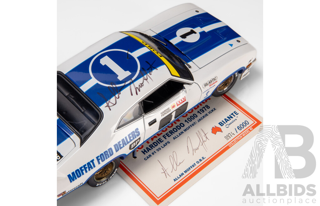 AUTOart 1978 Ford XC Cobra Coupe Bathurst 1000 #1 Moffat / Ickx (87612) Signed Box, Car & COA 1:18 Scale Model Car