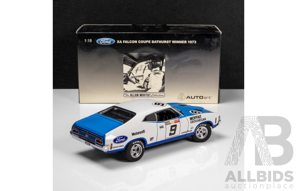 AUTOart 1976 Ford XA GT Hardtop Coupe Bathurst Winner #9 Moffat / Geoghegan (87313) Signed COA 1:18 Scale Model Car