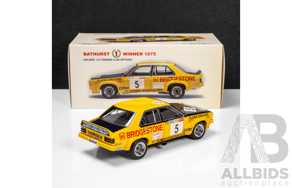 AUTOart 1975 Holden LH Torana L34 Option Sedan Bathurst Winner Peter Brock (87560) Signed COA 1:18 Scale Model Car