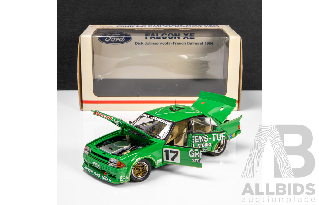 Biante 1984 Ford XE Falcon Bathurst Johnson / French #17 Greens-Tuf (MB008) Signed COA 1:18 Scale Model Car