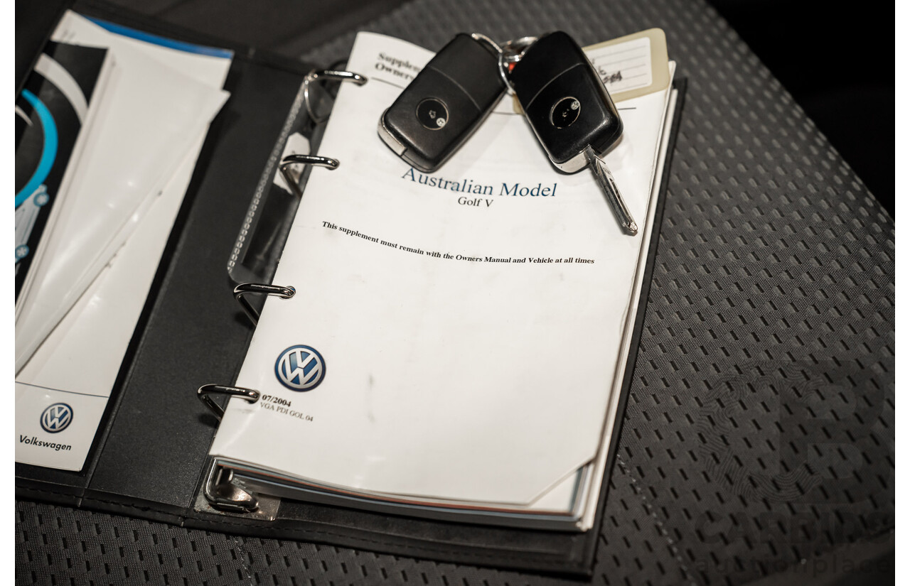08/2008 Volkswagen Golf 2.0 TDI Pacific 1K MY08 5d Hatchback White Turbo Diesel2.0L