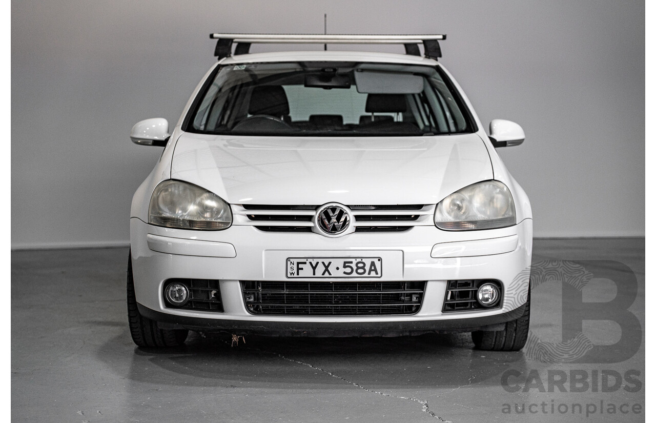 08/2008 Volkswagen Golf 2.0 TDI Pacific 1K MY08 5d Hatchback White Turbo Diesel2.0L