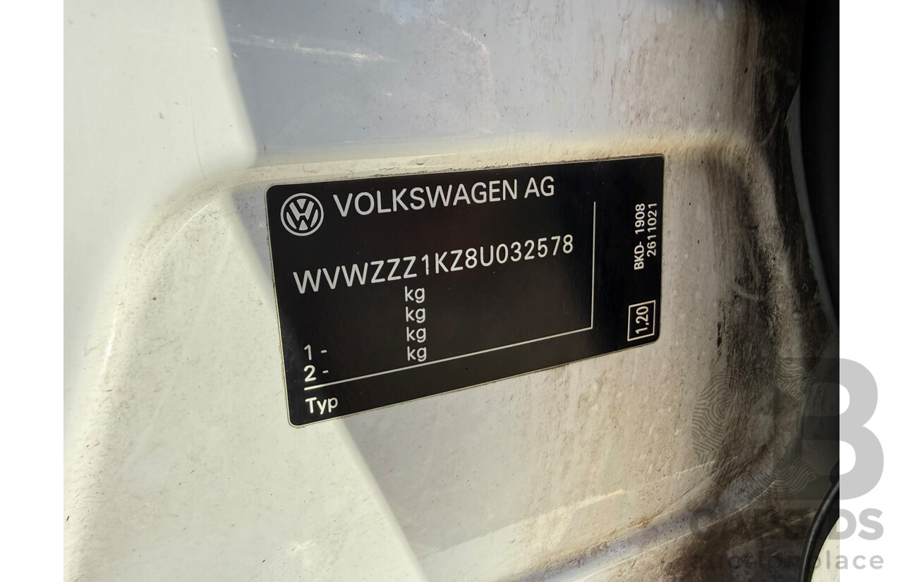 08/2008 Volkswagen Golf 2.0 TDI Pacific 1K MY08 5d Hatchback White Turbo Diesel2.0L