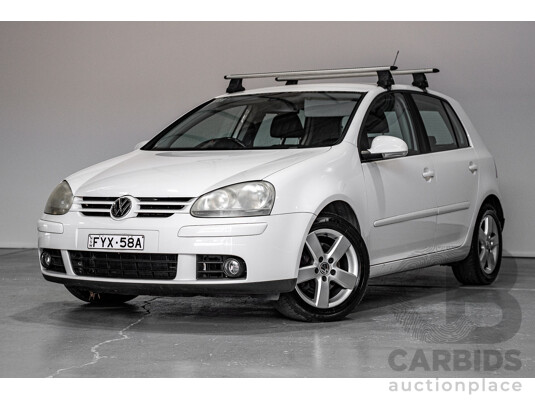 08/2008 Volkswagen Golf 2.0 TDI Pacific 1K MY08 5d Hatchback White Turbo Diesel2.0L