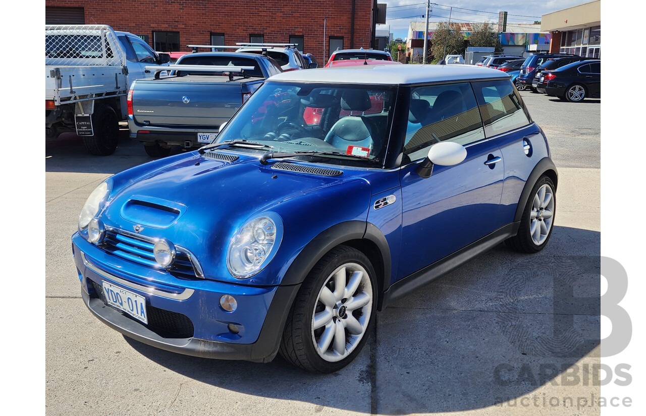 11/2004 Mini Cooper S R53 UPGRADE 2d Hatchback Blue 1.6L
