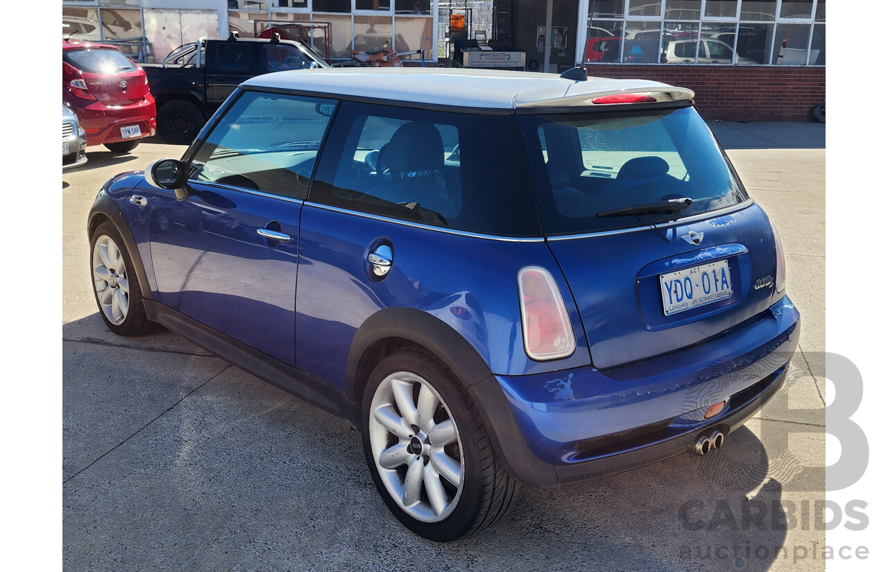 11/2004 Mini Cooper S R53 UPGRADE 2d Hatchback Blue 1.6L