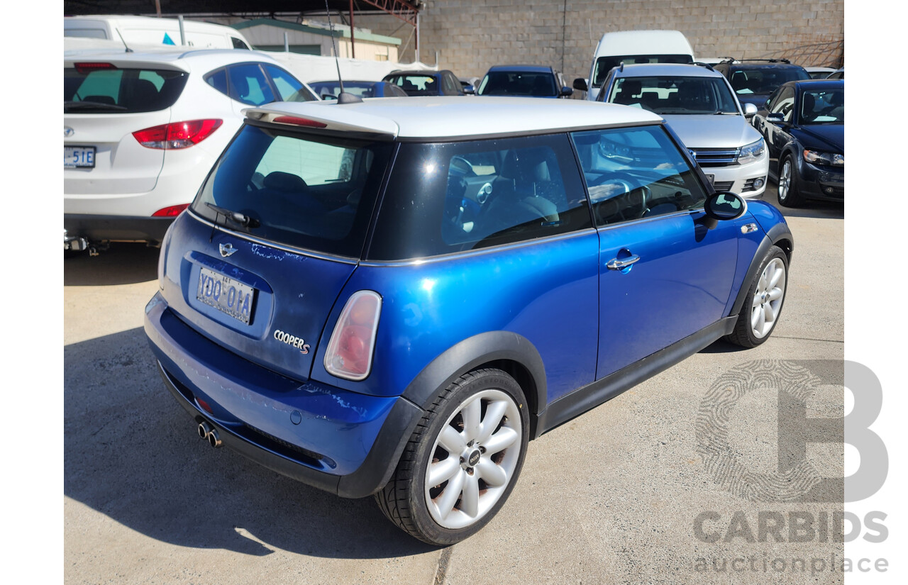 11/2004 Mini Cooper S R53 UPGRADE 2d Hatchback Blue 1.6L