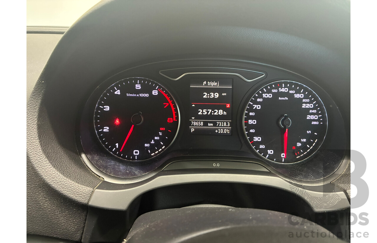 06/2015 Audi A3 Sportback TFSI Ambition 8V MY15 5d Hatchback Silver Trubo 1.8L