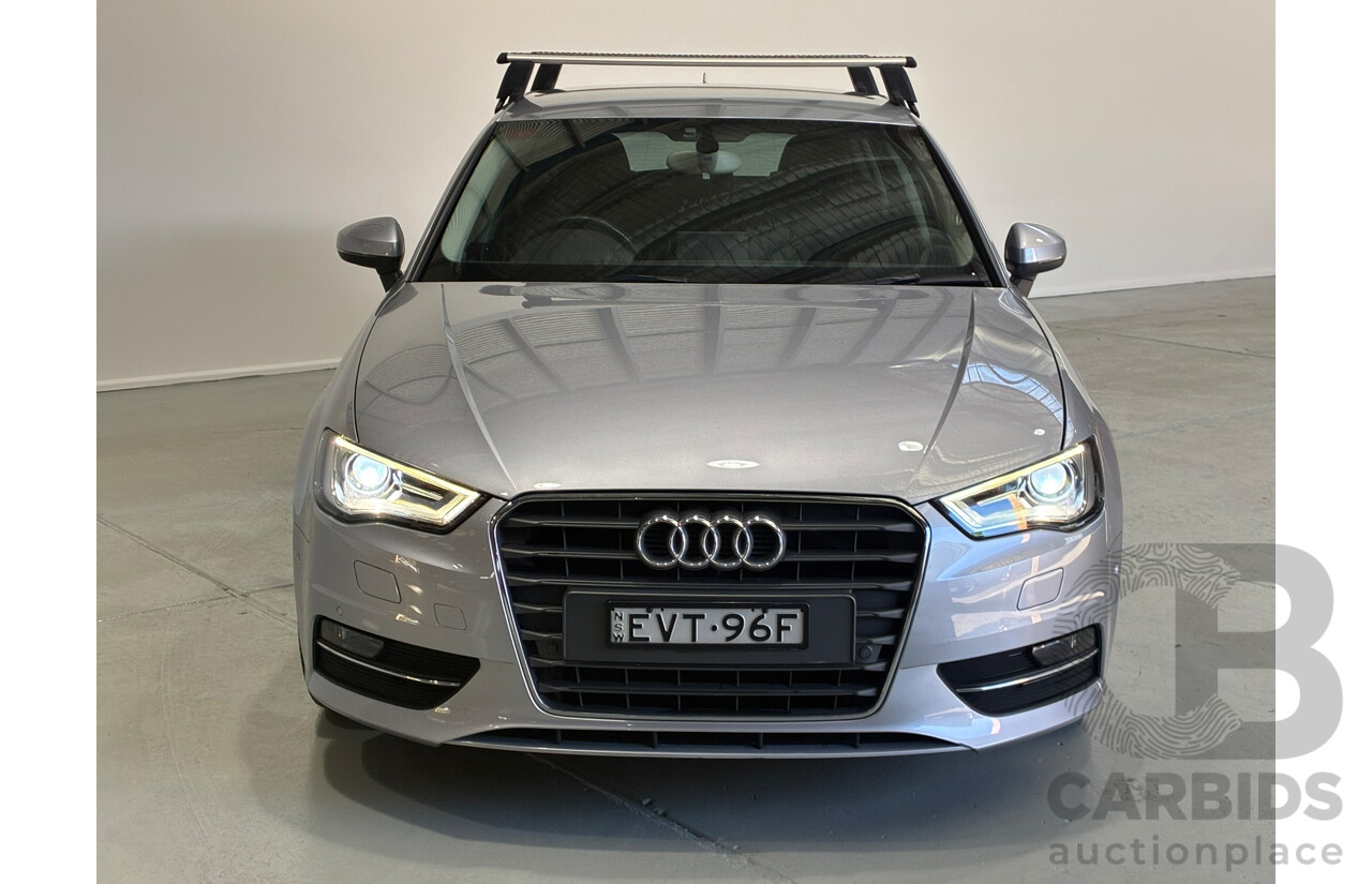 06/2015 Audi A3 Sportback TFSI Ambition 8V MY15 5d Hatchback Silver Trubo 1.8L