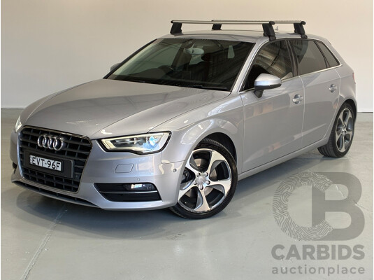 06/2015 Audi A3 Sportback TFSI Ambition 8V MY15 5d Hatchback Silver Trubo 1.8L