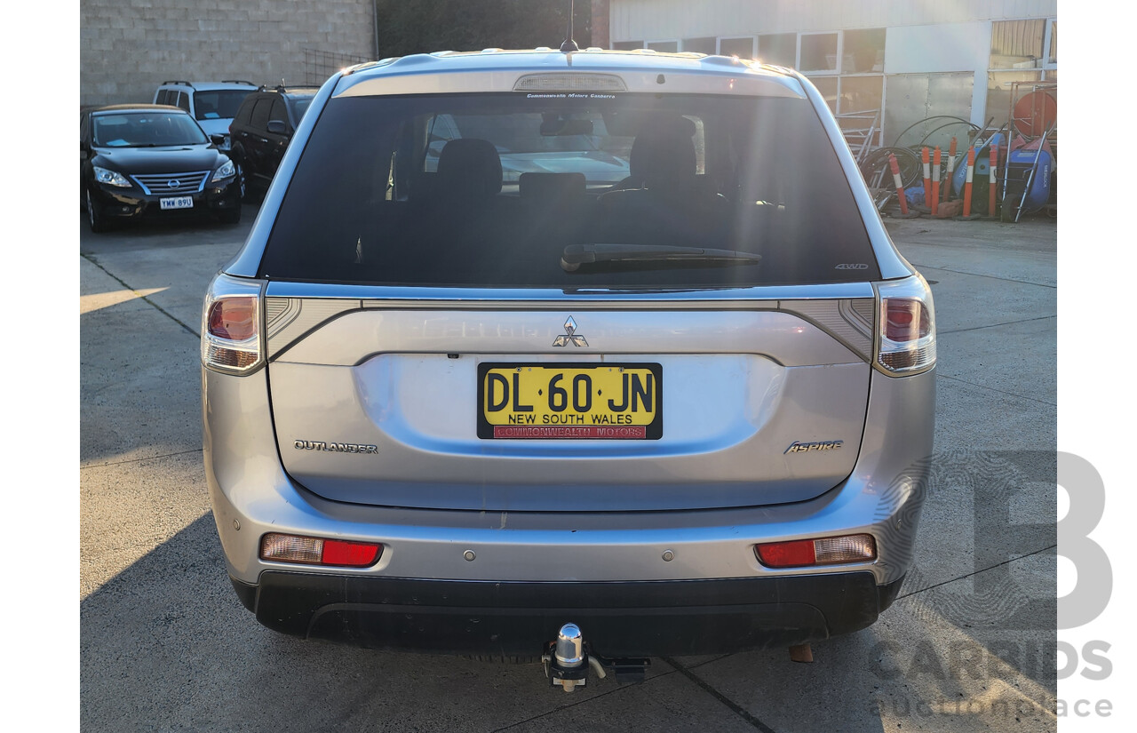 11/2012 Mitsubishi Outlander Aspire (4x4) ZJ 4d Wagon Silver 2.4L