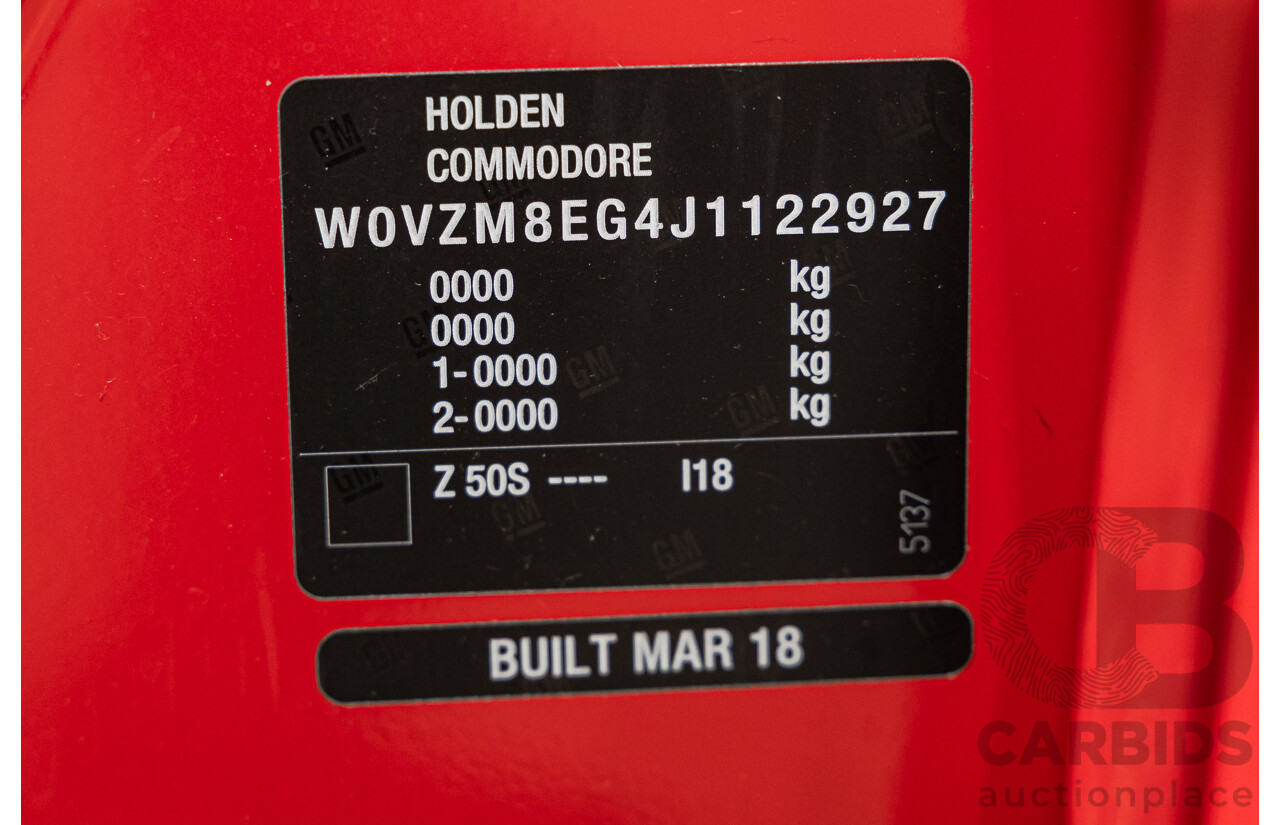 6/2018 Holden Commodore LT ZB 4d Sportwagon Lava Red Turbo Diesel 2.0L