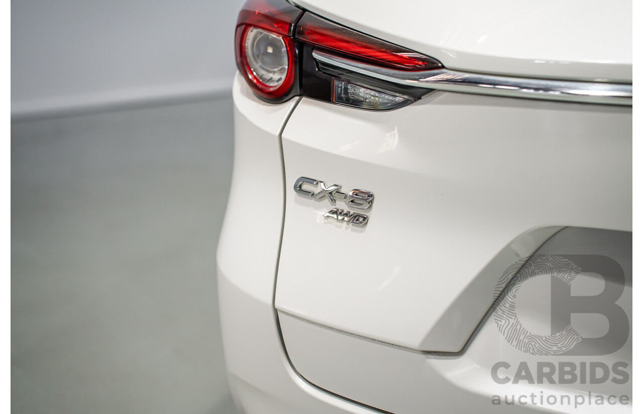 07/2019 Mazda Cx-8 Sport (AWD) KG B 4d Wagon White Turbo Diesel 2.2L