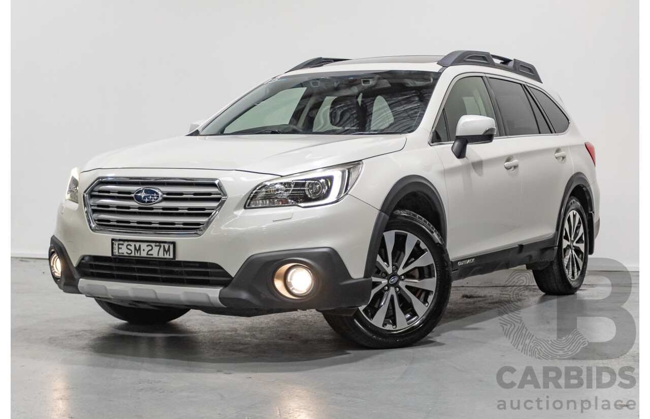 10/2015 Subaru Outback 2.5i Premium (AWD) MY15 4d Wagon Crystal White Pearl 2.5L