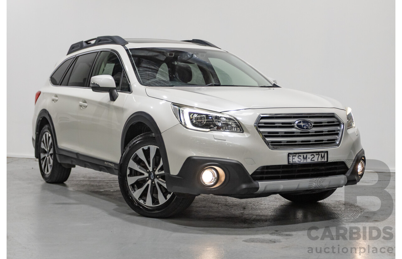 10/2015 Subaru Outback 2.5i Premium (AWD) MY15 4d Wagon Crystal White Pearl 2.5L