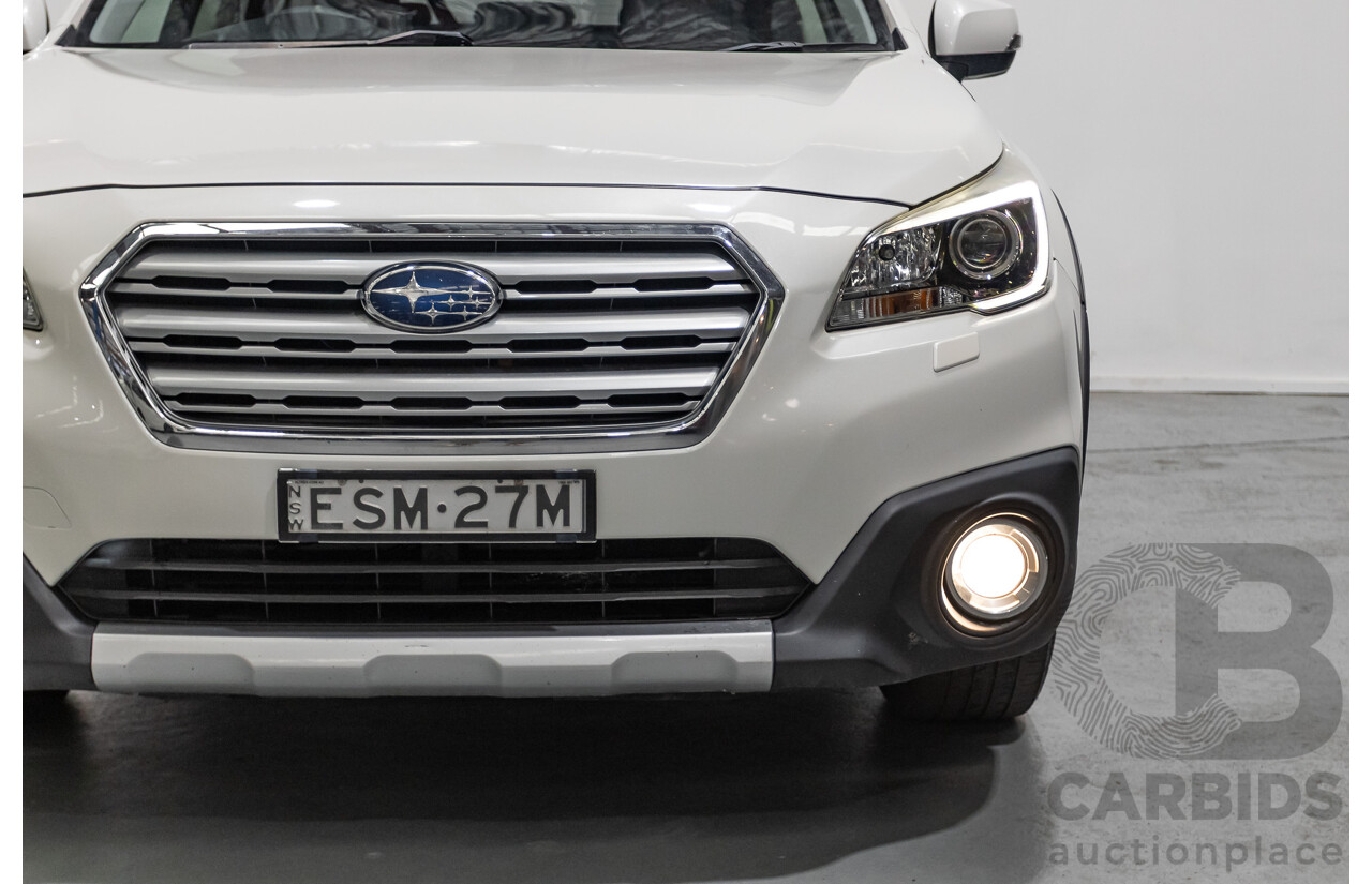 10/2015 Subaru Outback 2.5i Premium (AWD) MY15 4d Wagon Crystal White Pearl 2.5L